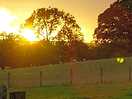 Beautiful sunset on the campsite