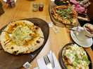 Indoor restaurant meal