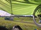 Morning from a bikepacking bivvy setup.
