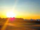 Sunset on site