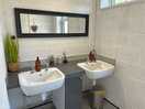 The wash room area with lovely touches