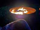 Glowing fire pit