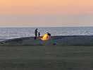 Camp fires on the beach