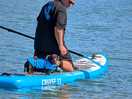 1st time paddleboarding for dotty the dachshund
