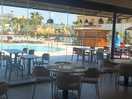 Pool and restaurant