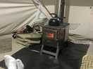 Inside the smaller bell tent