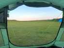 View from our tent over to the neighbouring fields