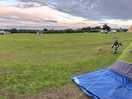 Football by the tent