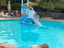 Small outdoor slide and pool for younger children