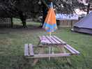 Added bonus was the bench outside the bell tent