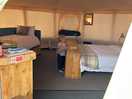 Inside the yurt