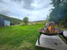 View from poppys pitch with fire pit
