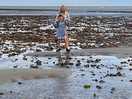 Crab hunting at littlesea in the evening.