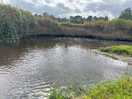 River behind caravan