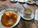 Nice cheap coffee and pastry in bar on a morning.