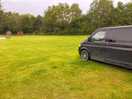 Van in field