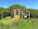 The welcome hut with a fridges, a freezer and a kettle