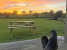 Relaxing at sunset.