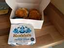 Complimentary scones, jam and cream
