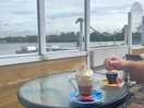 View over the lake from one of the cafés.