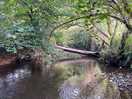 Stream next to the pitch.
