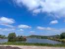View of the fishing lake from the toilets