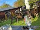 The sunny pub garden.