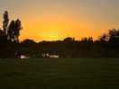Beautiful sunsets over the fishing lake