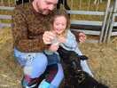 Bottle feeding at the farm