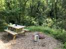 Picnic table and fire bowl provided