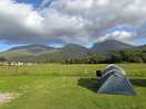 The views of ben nevis from the tent pitches.