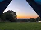 Sun set at the place.