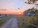 Beautiful sunset over the neighbouring pitches to where we were.