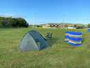 View across site to club house where faculties are.
