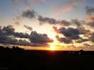 Beautiful sunset at the campsite