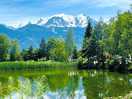 Mont blanc gezien vanaf vijver.