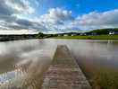 Landing stage on the fishing pool stand on this and watch the carp race towards you !