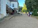 Walking up to collect fresh croissants