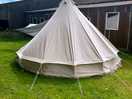 5m bell tent fits well next to the barn.