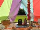 Relaxing in annabelle tent