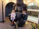 Gorilla statue outside the arcade.