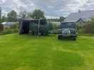 The aul hägg visiting little acres camping site.