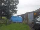 Our 8 man tent in the field. anything wider would not be flat; there was space for a longer tent.