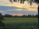 View over the farm watching the sunset