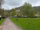 Grass pitches. view towards the castle.