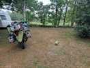 If you look carefully you can see the dry ground where my tent was...