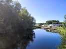 Dobbs weir houses next to the river