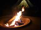 Chill with the fire at night