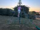 At the park around sunset time