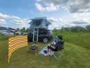 Our roof tent set up